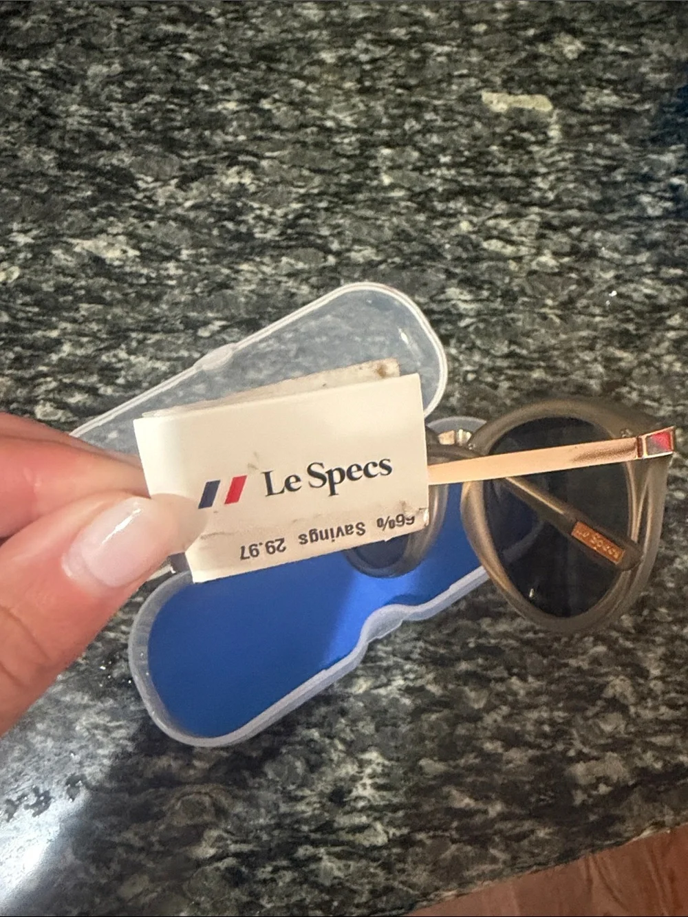 Le Specs Gold Frame Sunglasses with Mirrored Lenses